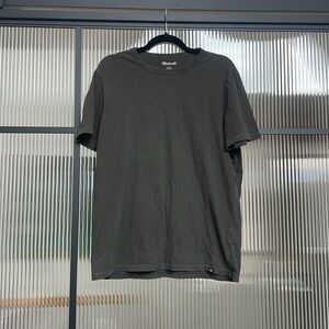 Madewell All Day Washed Black Cotton Crewneck Tee